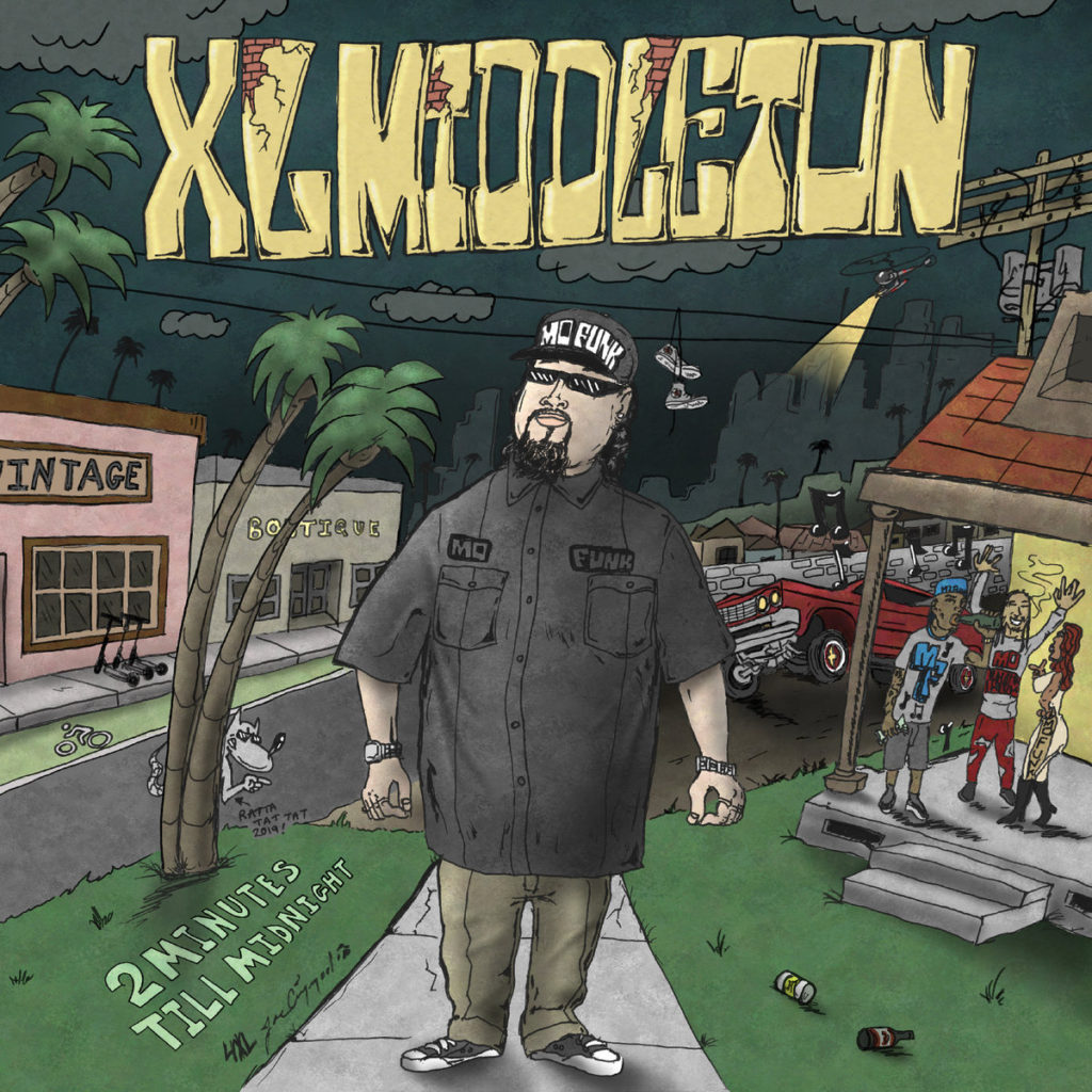 XL Middleton - two minutes til midnight - cover of record being given way