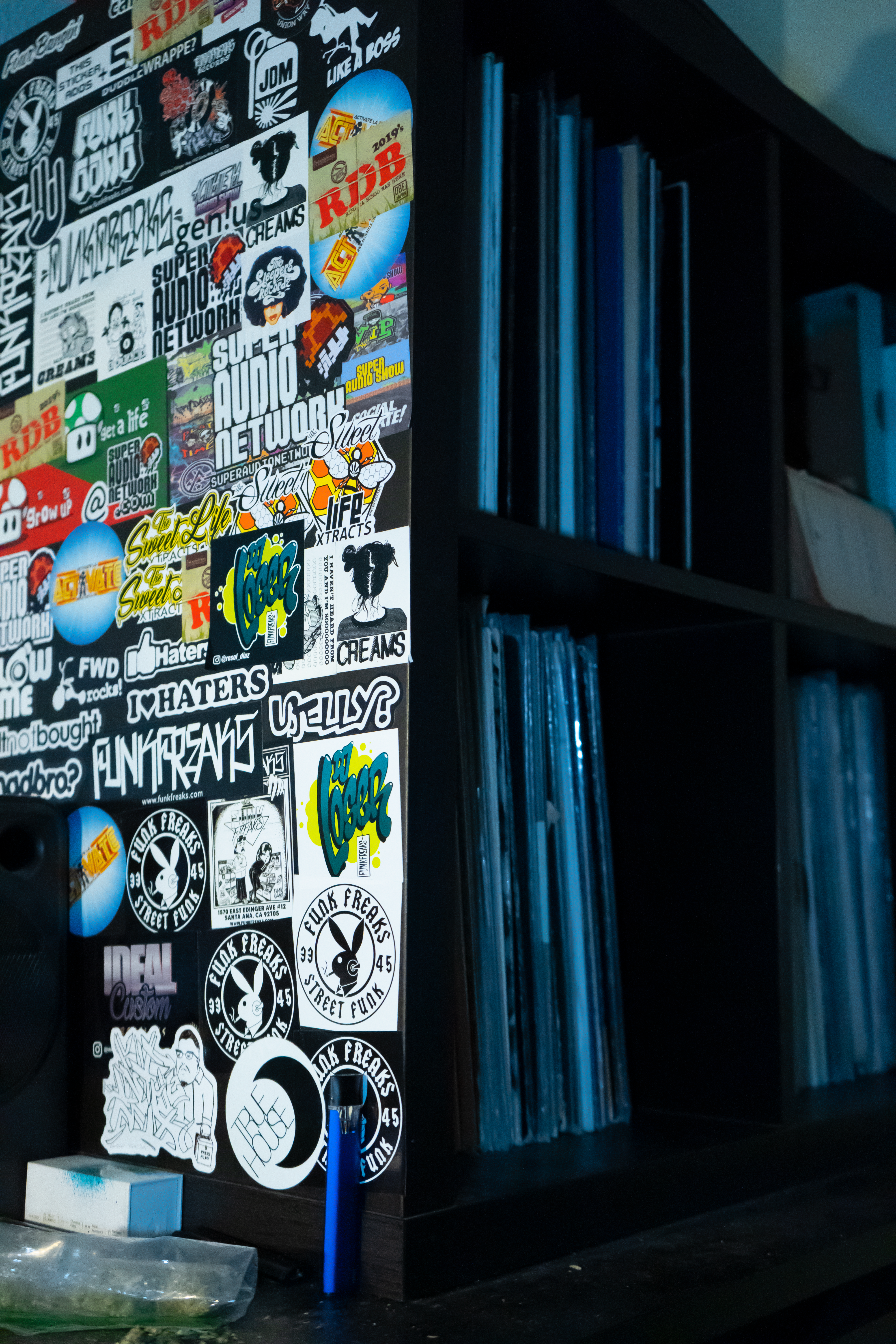 Photo of Chris's record collection